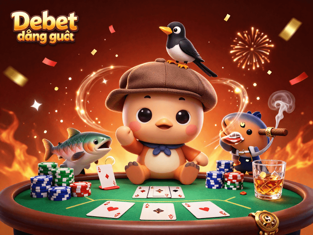 Spin the wheel of fun at Debet đăng nhập with Nessie and friends enjoying a vibrant casino scene.