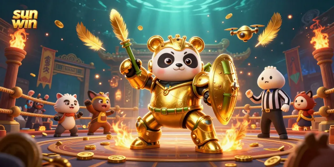 Engage in thrilling gaming at sun win, where panda heroes battle with chopstick-lances and wok-shields!
