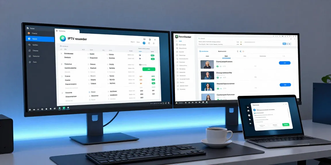 IPTV reseller software dashboard with analytics tools for enhancing user experience in digital platforms.