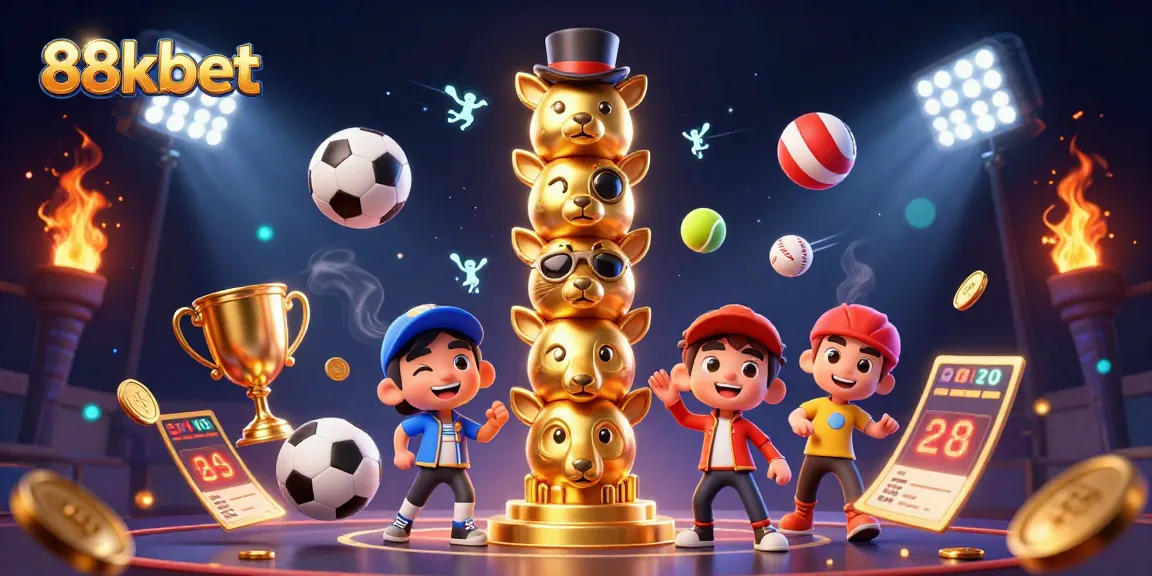 Experience thrilling action at 88kbet with dynamic sports betting elements and colorful casino visuals.