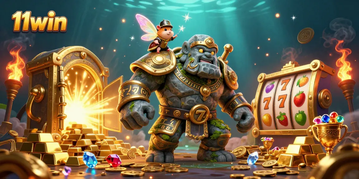 Experience thrilling wins with 11win's magical casino adventure featuring guardians and treasures.