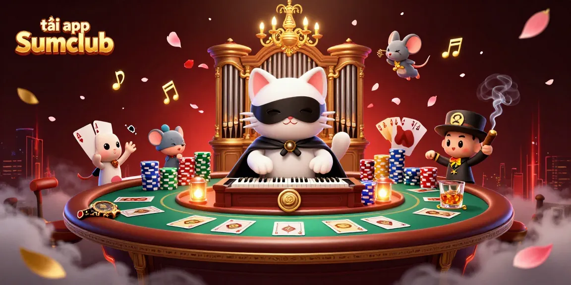 Experience gaming excitement with tải app Sumclub, featuring vibrant casino elements and engaging characters.