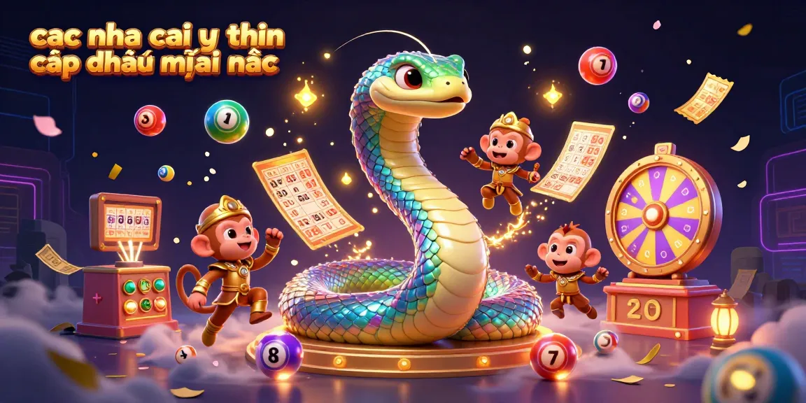 Engaging illustration of cac nha cai uy tin cập nhật mới nhất with vibrant lottery elements and colorful characters.