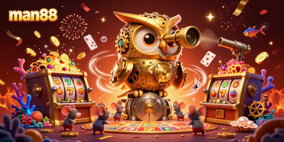 Experience thrilling gameplay at man88 with a vibrant casino scene featuring captivating characters and exciting elements.